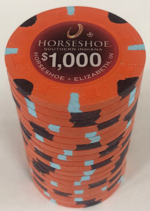 horseshoe casino silver poker chip