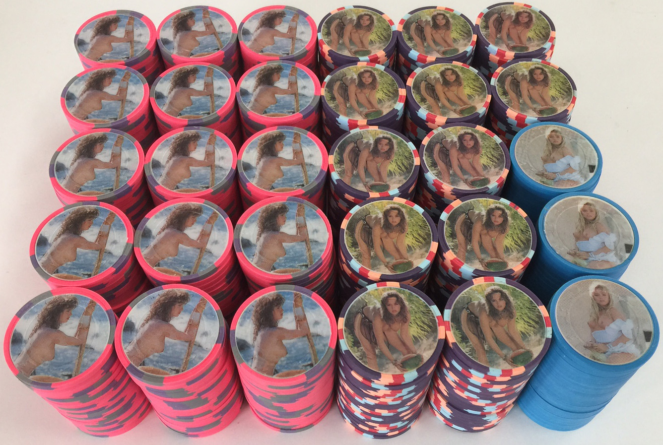 Naked poker chips